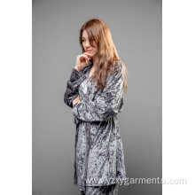 Autumn and winter thickened women's long pajamas